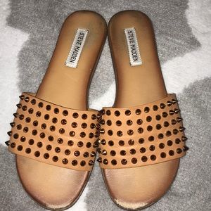 Steven madden studded flat sandals
